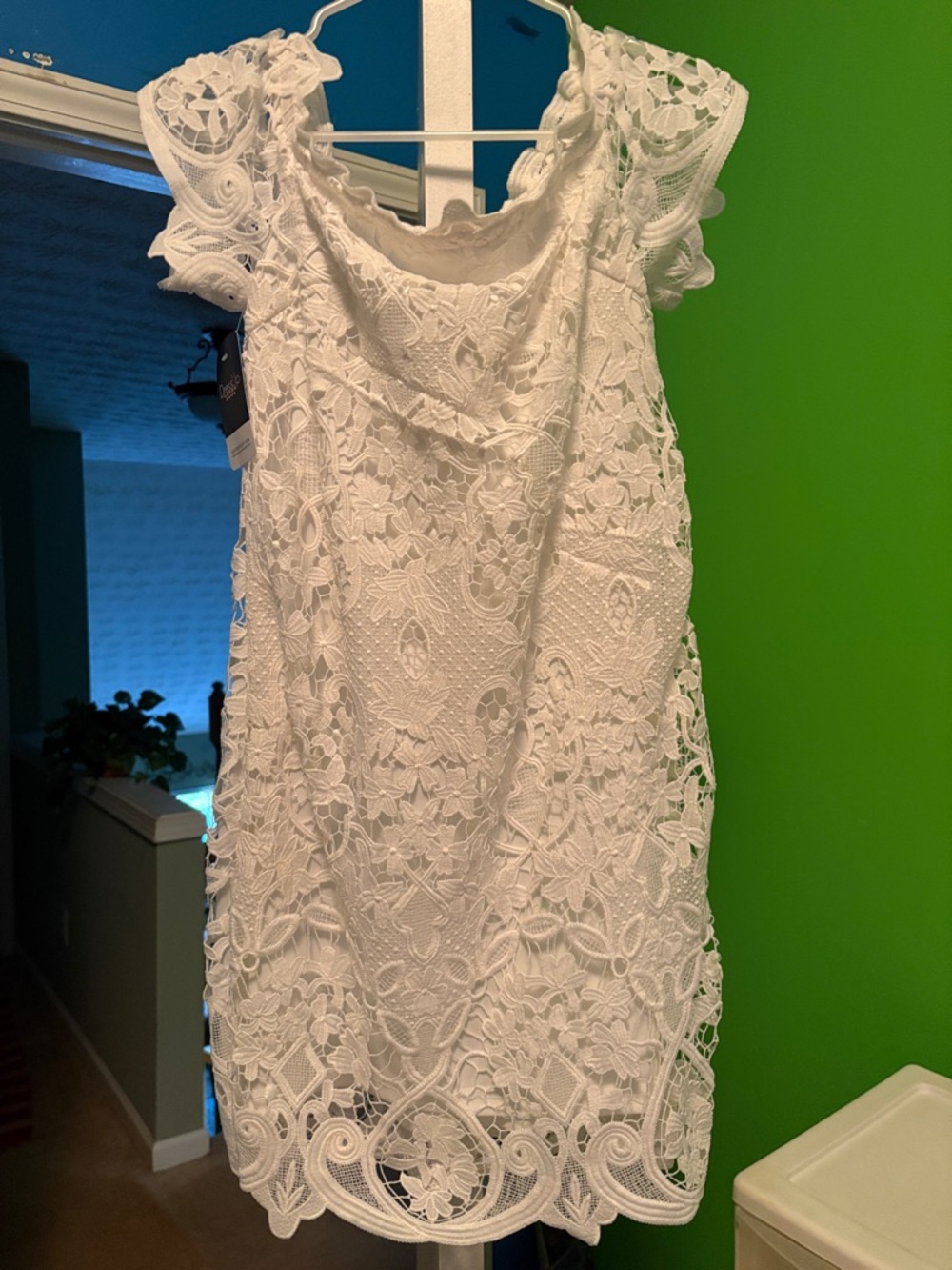 Lush White Lace Midi Dress